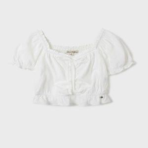 후아유 여성 셔링 반팔 블라우스/ Dobby Shiring Blouse WHYAF2541F