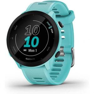 가민 Forerunner 55, 매일 운동이 제공되는 GPS 러닝 워치, 최대 2주 배터리 수명, 아쿠아색