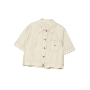매장정품 LEE 리 우먼 로코 포켓 나일론 스티치 반팔 셔츠 아이보리 LE2502SS61IV 307875