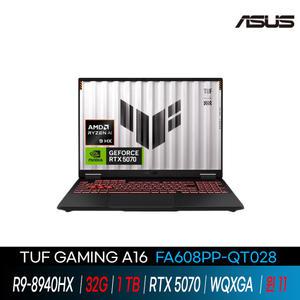 ASUS TUF A16 FA608PP-QT028 윈11 설치 램32G SSD1T //라이젠R9-8940H / RTX 5070/GI 예약판매 8월출고