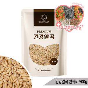 건강알곡 깐귀리 500g 앵무새 햄스터 영양간식 사료