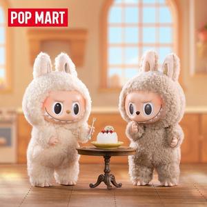 팝마트 라부부 정품 마카롱 토끼 플러시 인형 에나멜 페이스 하트렌치