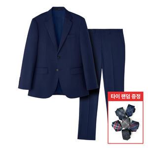 [롯데백화점]맨잇슈트 코발트블루 울혼방 포멀핏 파워스트레치 사계절 정장 (334) + 타이증정