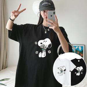 우드랑 박스 여성 오버핏 반팔 티셔츠 (2컬러) 박스티 빅사이즈