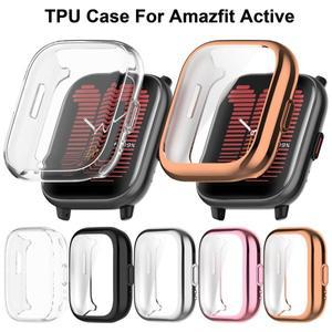 Amazfit Active 풀 커버 스크린 프로텍터 액세서리 용 소프트 TPU 케이스 보호 쉘 범퍼