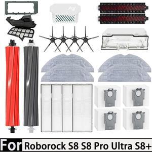 Roborock S8 Pro Ultra + 액세서리  Choth 진공 가방 사이드 브러시 필터 교체 가능한 로봇 청소기 예비 부