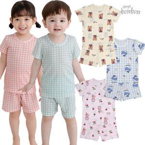 [앙쥬봉봉][여름클리어런스 최대 35%] 5부풍기인견메쉬 입고/5부에어메쉬/민소매/7부내의/5부/여름/내의/잠옷/유아/아동