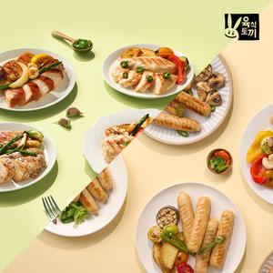 육식토끼 닭가슴살 100g/소스닭/한입 12팩+소시지 80g 5팩