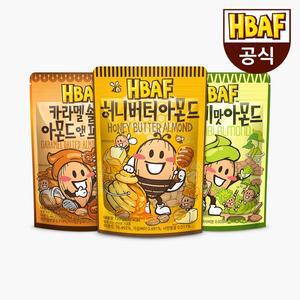[HBAF][본사직영] 바프 아몬드 3봉 세트(허니버터120g/와사비120g/카라멜120g)