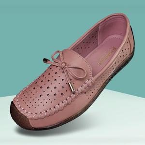 마마슈 보엔 여성 여름 펀칭 리본 로퍼 단화 쿠션 발볼편한 말랑바닥 미끄럼방지 엄마 할머니 착용감우수