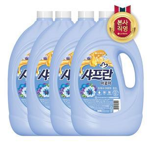 [E]샤프란 아로마 섬유유연제 프레쉬 아로마 3.1L x 4개