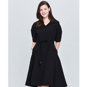 [헤지스레이디스](강남점)[25SS]베이직 경량 셔츠형 반팔 원피스 (HSDR5B302)
