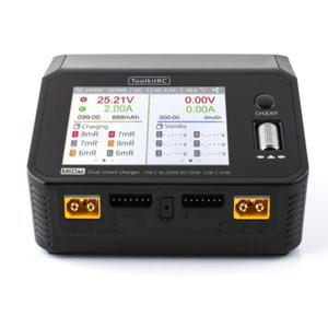 ToolkitRC M6DAC 200W 15A2 USB-C 65W QC3.0 1-6S Lipo 배터리용 듀얼 채널 스마트 충전기