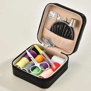 (지퍼형 블랙) 옷수선 반짇고리함/세트/미싱실/바늘실/바느질/미싱/바늘/반짇고리/바느질실/실바늘/키트