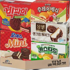 [안녕골목마켓] 오예스12개입+몽쉘생크림6개입+카스타드6개입+후레쉬베리6개입+빅파이12개입