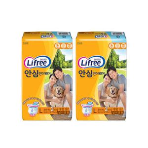 라이프리 안심언더웨어 대형 18개 x 2팩 성인용 요실금 팬티 기저귀
