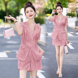 여자 정장세트 자수 반바지 세트 여름 예쁜 정장 투피스 BE2