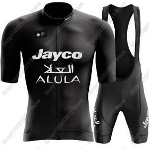 OEM 2025 Black Jayco Alula 팀 사이클링 저지 세트 보라색 호주 자전거 의류 도로 셔츠 정장 반바지 MTB R