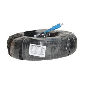 SC 실내 광섬유 케이블 패치 코드 FTTH 싱글 코어 블랙 가죽 점퍼,