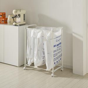 아이템톡  원터치 이동식 분리 수거함 + 전용비닐봉투(50L) 100매 /국내생산 /