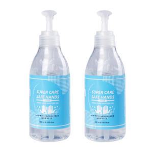 슈퍼케어 손소독제 500ml 2개 그린시트러스향 62% 펌프형