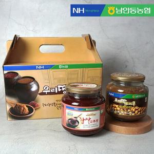 [남안동농협] 전통된장+고추장 선물세트 (된장 800g+고추장 1kg)