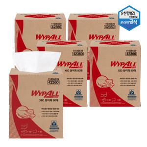 [와이프올]X80 와이퍼 80매 x 5카톤 산업용 정비용 흡착포 42360
