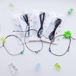 [갓샵]글라스 유리 비즈 실 팔찌 DIY 만들기 키트 세트 [3종 여름 발찌 매듭 마크라메 공예 소원 우정]