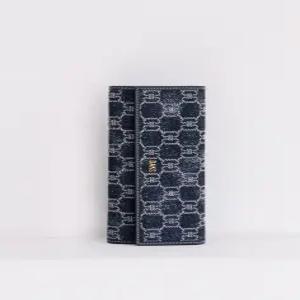 닥스 액세서리 24FW [반값세일][DD BARNET DENIM] 네이비 DD패턴 데님 자카드 장지갑 DCWA4F810N2