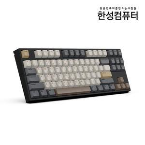 :한성컴퓨터 GK777SE OfficeMaster 8K 기계식 키보드 뽀송 (모카 코코아, 38g)