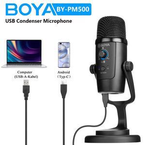 BOYA BY-PM500 콘덴서 USB 마이크 헤드셋 노트북/컴퓨터 용