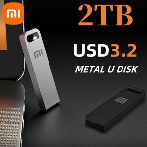 Xiaomi 2TB USB 3.2 금속 플래시 드라이브 초고속 전송 미니 U 디스크 펜 C타입 메모리 방수 SSD