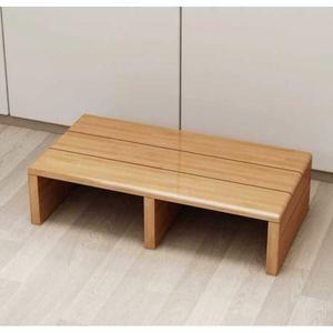 싱크대 키높이 발판 디딤판 원목 마트 씽크대 원목색 30x20x11 받침대 50cm