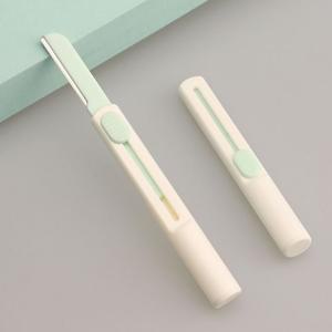 스테인레스 스틸 슬라이드 안전 눈썹칼 눈썹 트리밍 트리머 정리 일자눈썹칼 미용칼