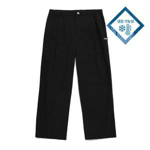 [공식] 내셔널지오그래픽 N242MPT070 쿨링 원턱 와이드팬츠 CARBON BLACK