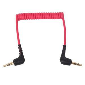 Rode SC2 용 3.5mm TRS 남성용 마이크 케이블, 스프링 코일 직각 코드 연결 카메라 폰