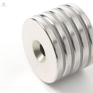 뽀뽀네 네오디뮴 원형사라 자석 5개입 30X4MM   홀12/6  판자석