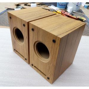 자작 나무 스피커통 4인치 액세서리 풀레인지 세트 HIFI 노란 골동품 박스