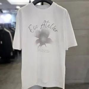 남자 봄 여름 화이트 면 프린팅 반팔 티셔츠 WSAFZ2KR16A