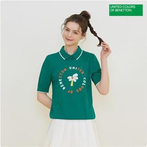 [베네통]O [베네통스포츠] 25SS 여성 반팔 카라 니트 3종