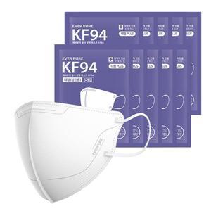 [리벤스] 에버퓨어 새부리형 마스크(KF94)(화이트/특대형) 50입