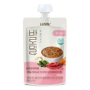 [루솔] 실온이유식 바로밀 2단계 파우치형 골고루 10팩