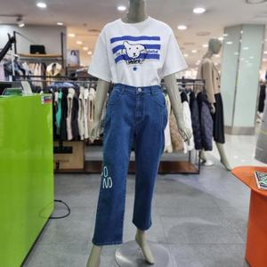 베네통/애플아울렛/레터링 포인트 보노 배기  팬츠/BADPA7411