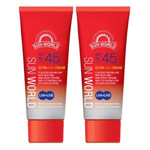 썬월드 울트라 선크림 썬크림 x 2개 / SPF45+ PA+++ 100ml 대용량 자외선차단 기능성