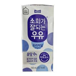 매일 소화가 잘되는 멸균우유 190ml 24팩