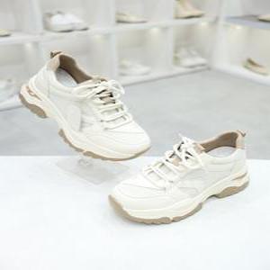 소가죽 매쉬 여성 키높이 어글리 스니커즈 7cm CDSP100231