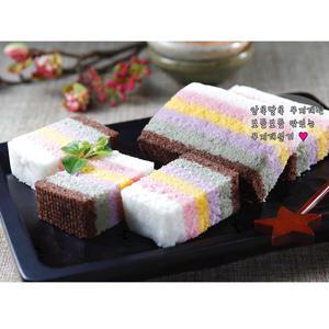 강남떡집 무지개설기 무지개떡 2kg/설탕조절