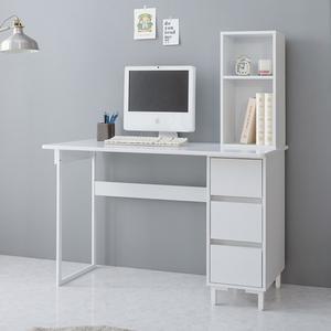 1200X500 화이트 공부 책상 작은방 학생 서랍 흰색
