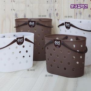 도트 빨래바구니 (중/대) 세탁 다용도 장바구니 빨래통 수거함 세탁물 정리 정리함 말랑말랑