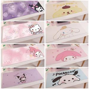 80/35cm Sanrio 헬로 키티 Kuromi 사무실 책상 매트 멜로디 Cinnamoroll 미끄럼 방지 대형 키보드 마우스